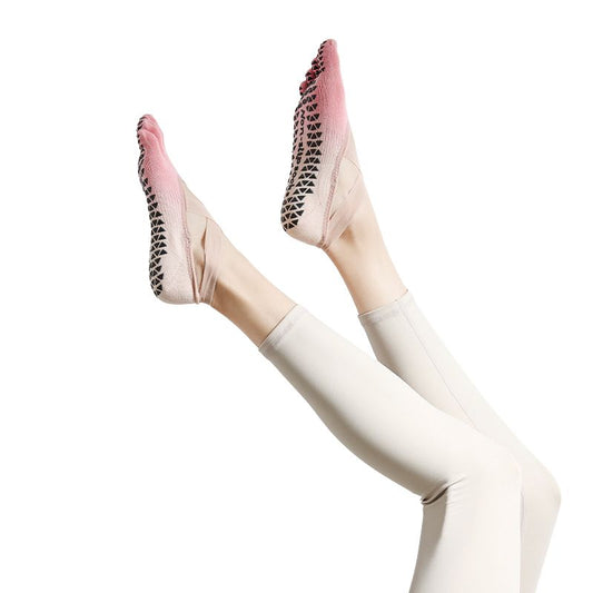 Women's Gradient Strap Non-Slip Yoga Socks – Five-Toe Pilates Design
